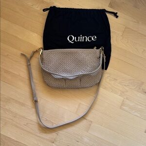 Quince handwoven leather mini shoulder bag